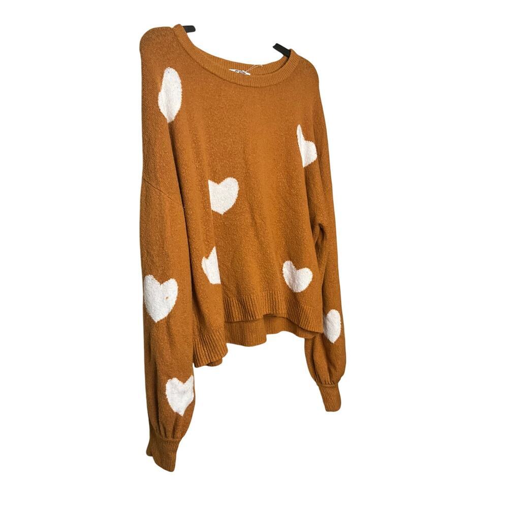 Madewell Heart Dot Balloon-Sleeve Pullover Sweater Wool Blend Womens Size L